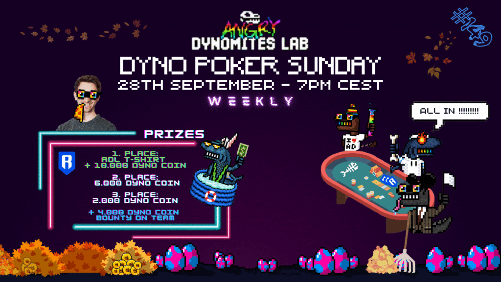 Покерный турнир на Dynocoins Craft World Angry Dynomites Lab