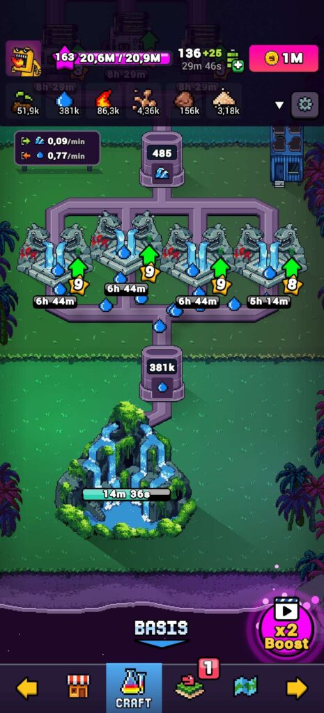 Craft World Water Production NFT Water Dynos