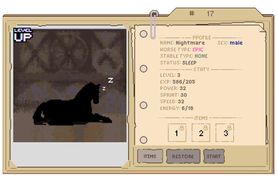 Sleeping Horse in Planet Horse