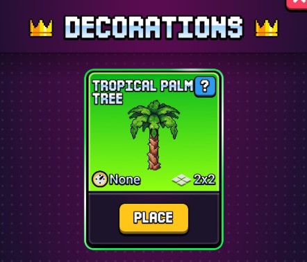 Decorations in Craft World