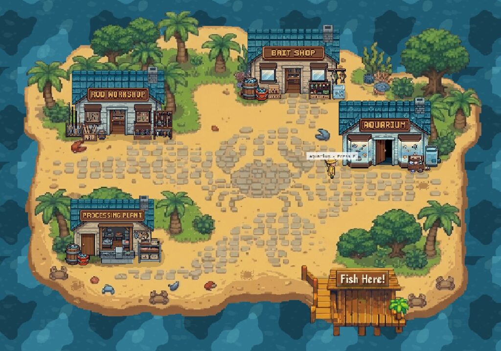 FISHLANDS island map. FISHLANDS Review